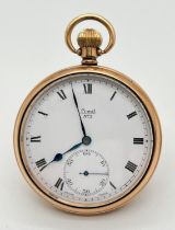 A gold plated Limit No. 2 vintage pocket watch with secondary dial and a Dennison Watch Company