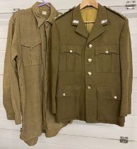 A British Royal Army Pay Corp jacket complete with brass buttons, RAPC lapel badge and officers