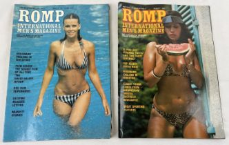 First 2 issues, No's 1 & 2 of late 1970's vintage adult magazine 'Romp'.