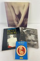 3 adult erotic photographic books together with a Mel Ramos erotic postcard book from Taschen. Books