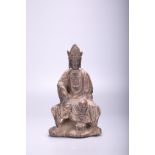 A Chinese hardwood carving of Guanyin, H 26 cm
