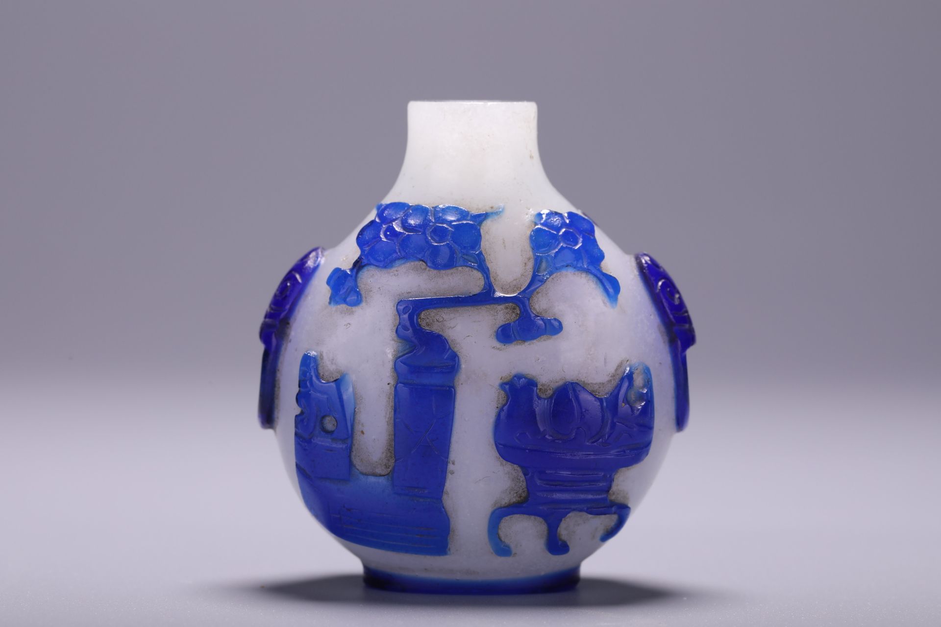 A Chinese glass snuff bottle, H 5,6 cm