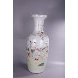A Chinese famille rose One Hundred Boys in a garden' vase, H 87 cm