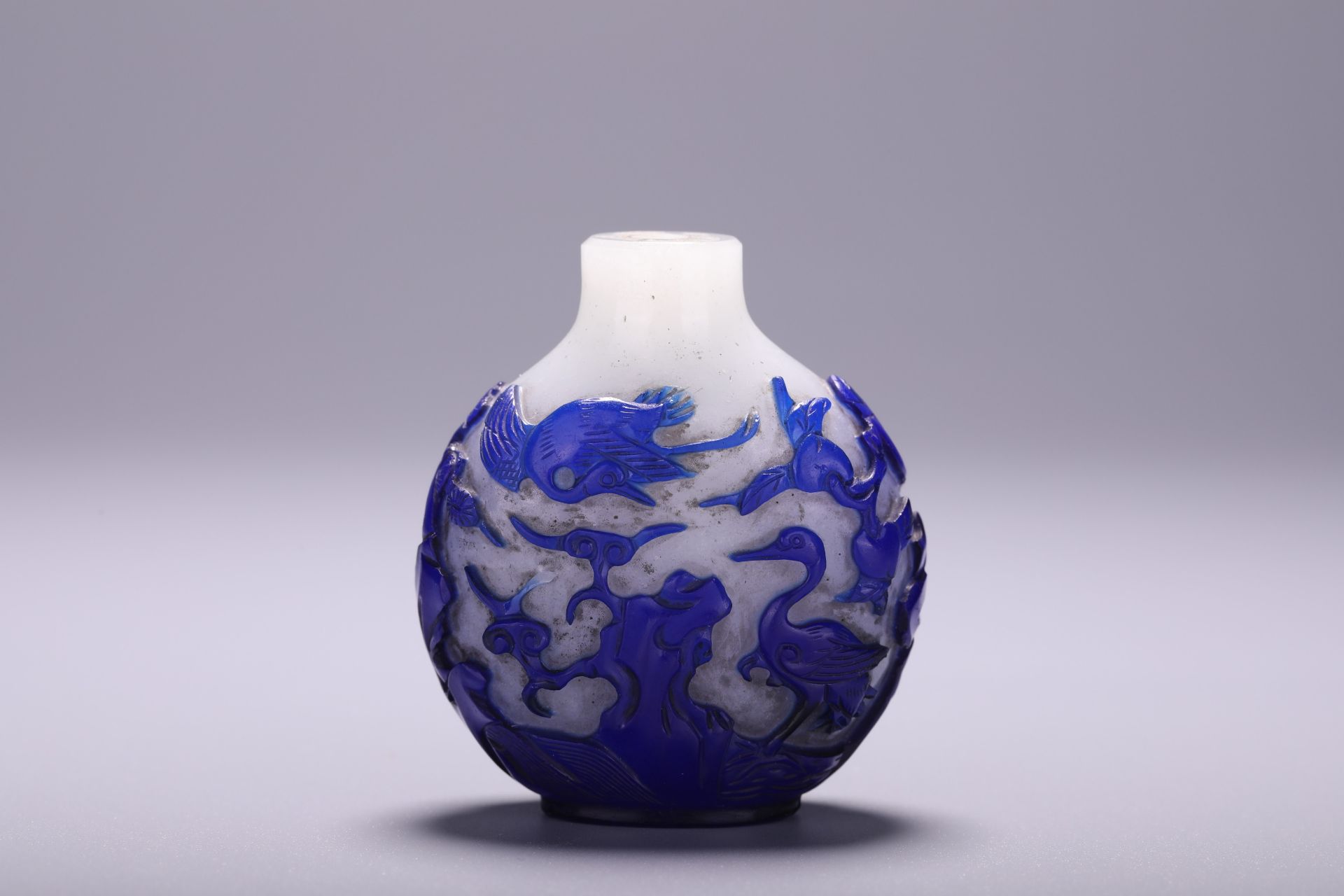 A Chinese glass snuff bottle, H 5,7 cm