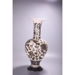 A Chinese Cizhou ware 'Lotus Scroll' baluster vase, H 60 cm