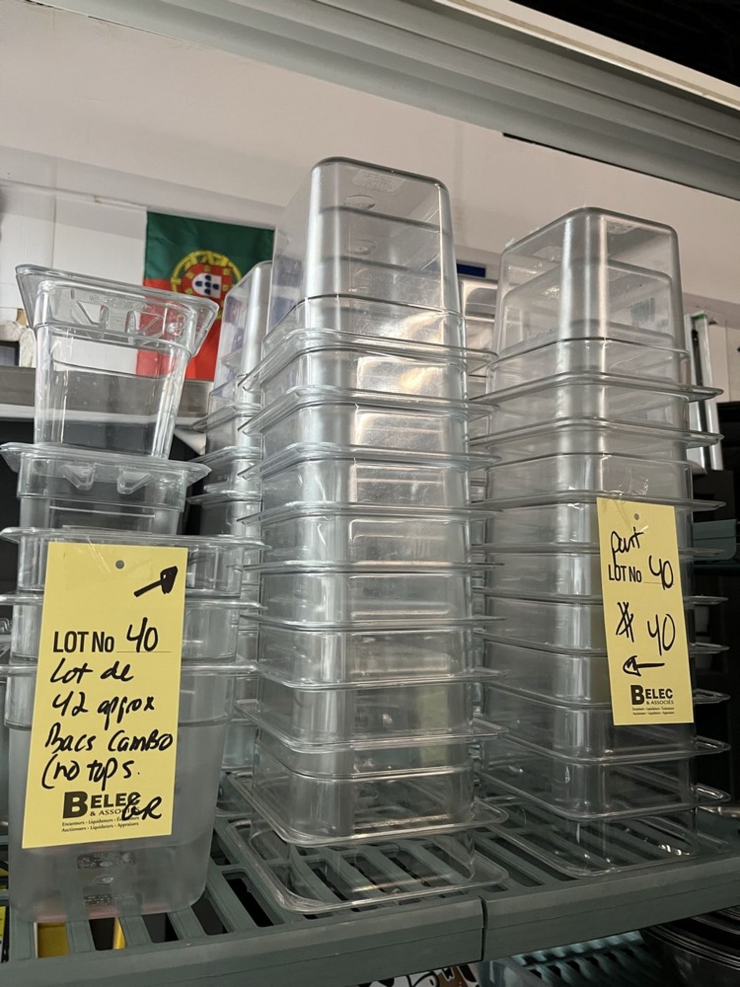 LOT: (42 +/-) Bacs Cambro, sans Couvercles - Image 2 of 2