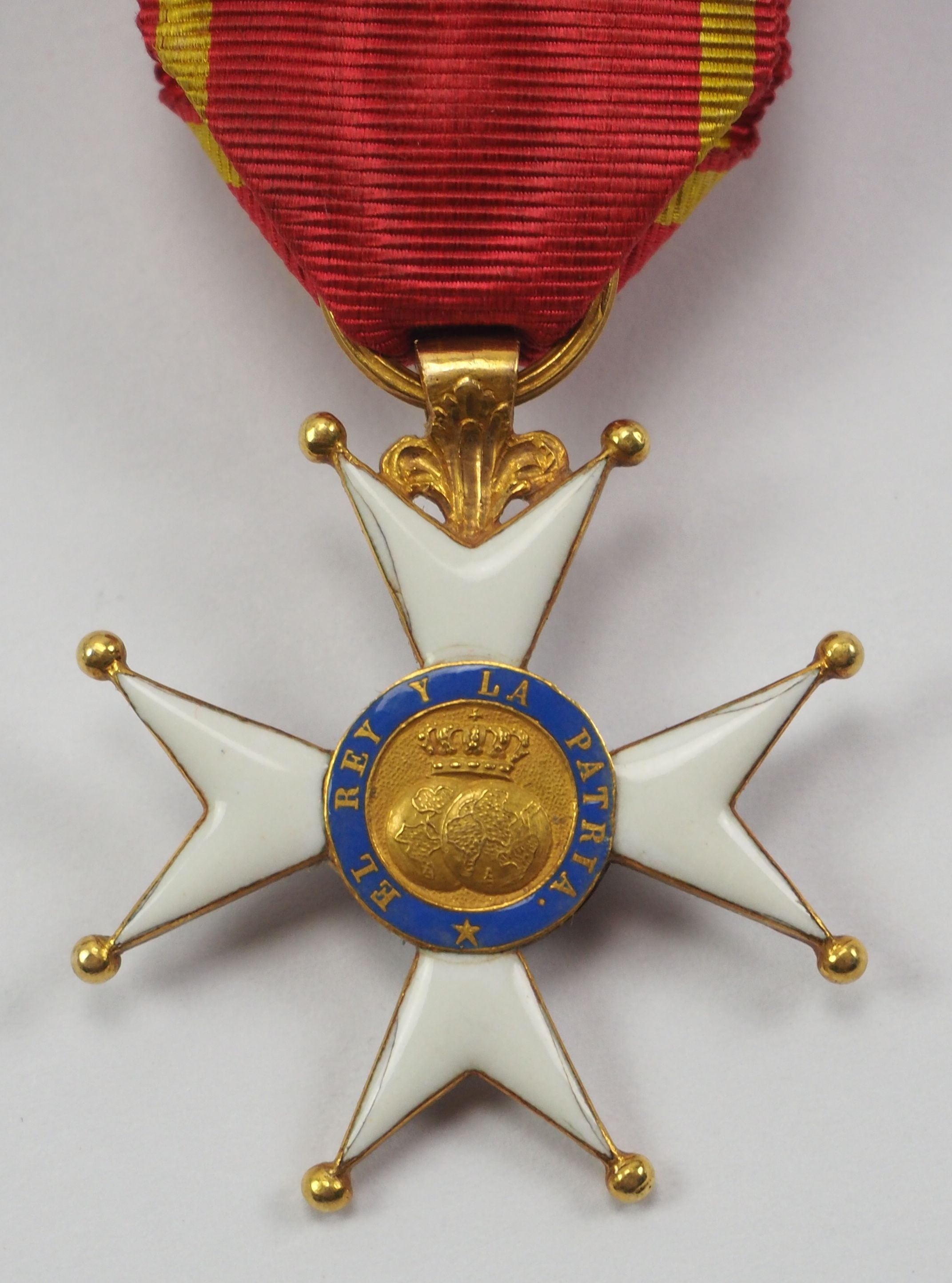 Spanien: Königlicher und Militärischer Orden des hl. Ferdinand, 4. Modell (1823-1856), Offizierskre - Image 3 of 3
