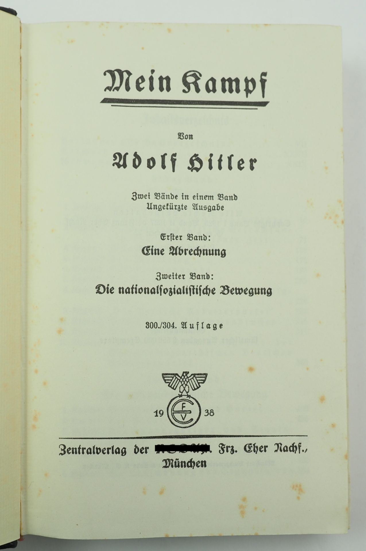 Hitler, Adolf: Mein Kampf - Stadt Ausgabe. - Image 3 of 3