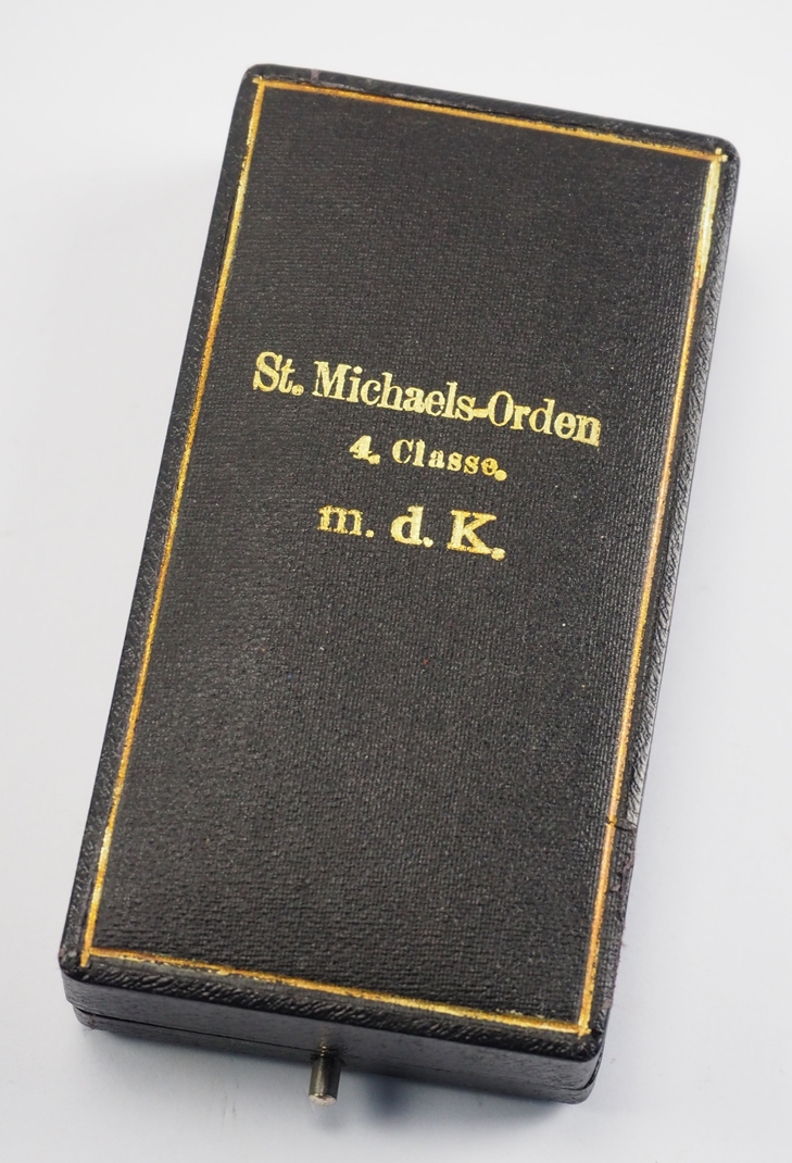 Bayern: Verdienstorden vom hl. Michael, 4. Klasse, mit Krone (1887-1918) Etui.