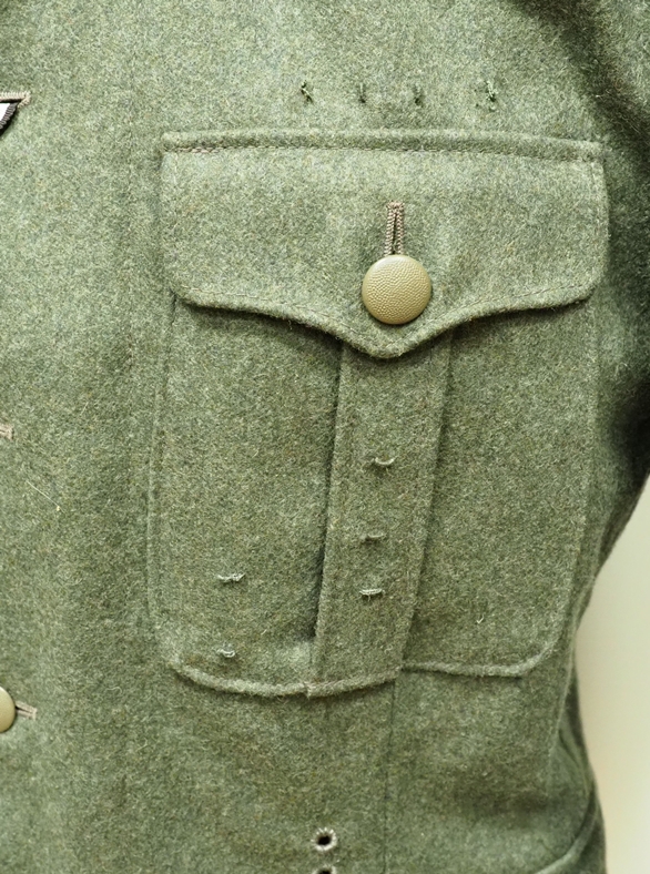 Wehrmacht: Feldbluse M36 eines Oberfeldwebels im Infanterieregiment 56 - Kammerstück. - Image 3 of 7