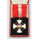 Italien: Orden der Krone von Italien, Komtur Kreuz, im Etui.