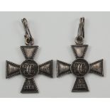 Russland: St. Georgs Orden, Soldatenkreuz 3. und 4. Klasse für den selben Träger.