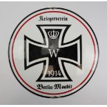 Emaileschild Kriegerverein Berlin - Moabit.