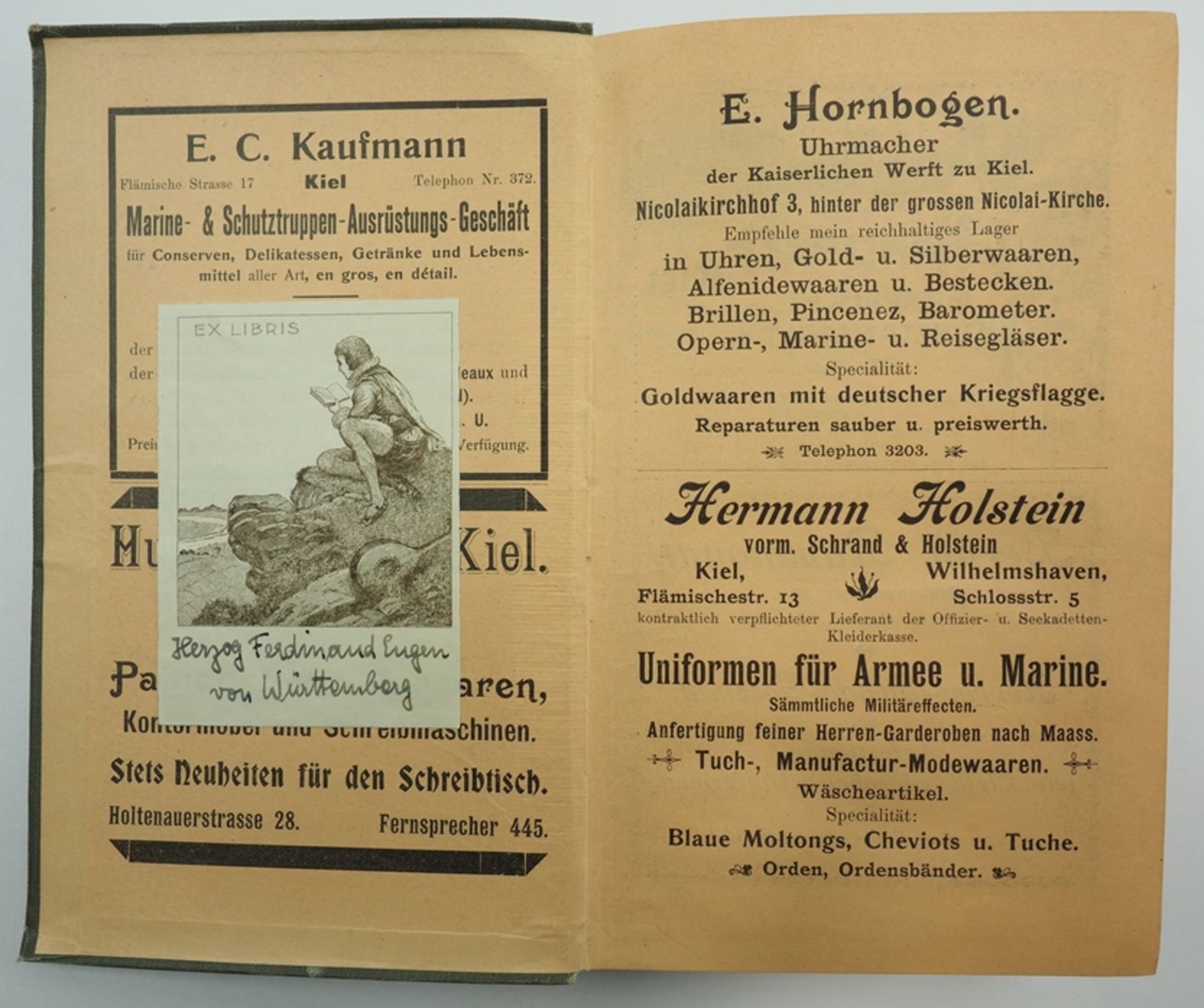 Bibliothek Herzog Ferdinand Eugen von Württemberg - Das kleine Buch von der Marine. - Image 2 of 3