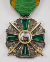 Baden: Großherzoglicher Orden vom Zähringer Löwen, Ritterkreuz 2. Klasse mit Schwertern.