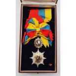 Venezuela: Orden des Befreiers / Orden der Büste Bolivars, Großkreuz Satz, im Etui.