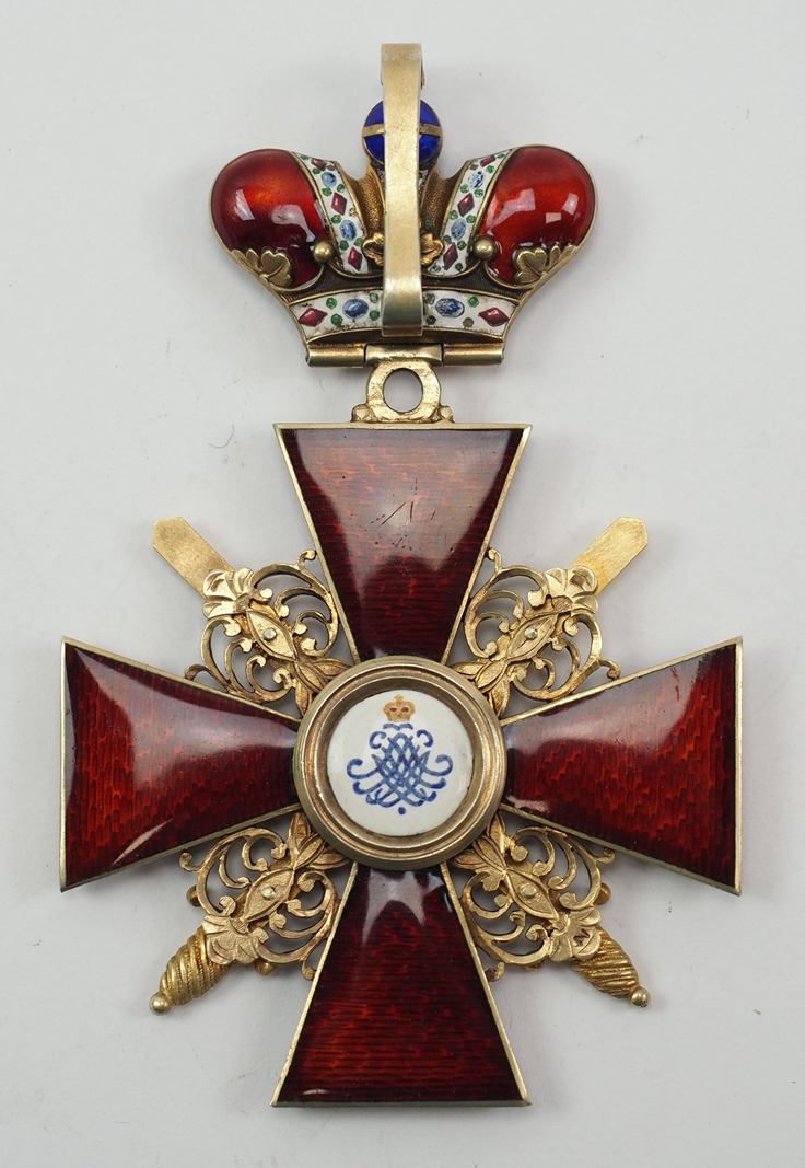 Russland: Orden der hl. Anna, 2. Modell (1810-1917), 1. Klasse Kleinod mit Krone und Schwertern. - Image 4 of 4
