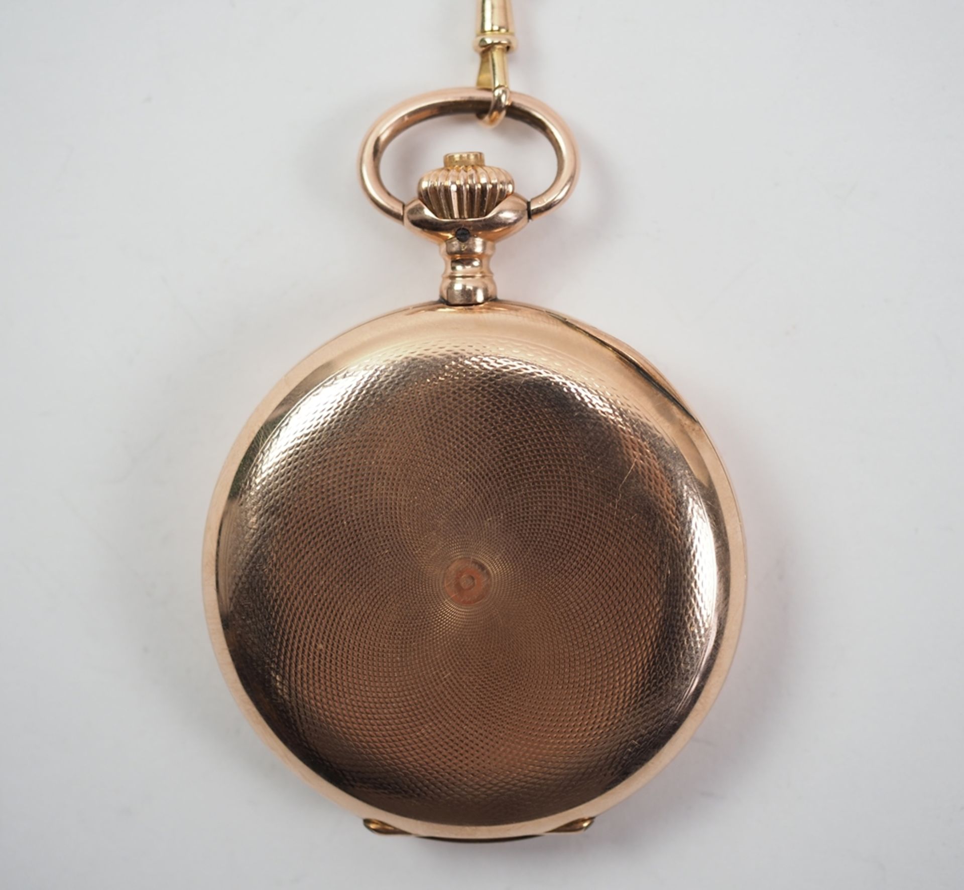 Taschenuhr mit Uhrenkette aus GOLD. - Image 8 of 9