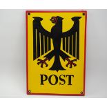 Postamt/ Bundespost Adler, Emailleschild.