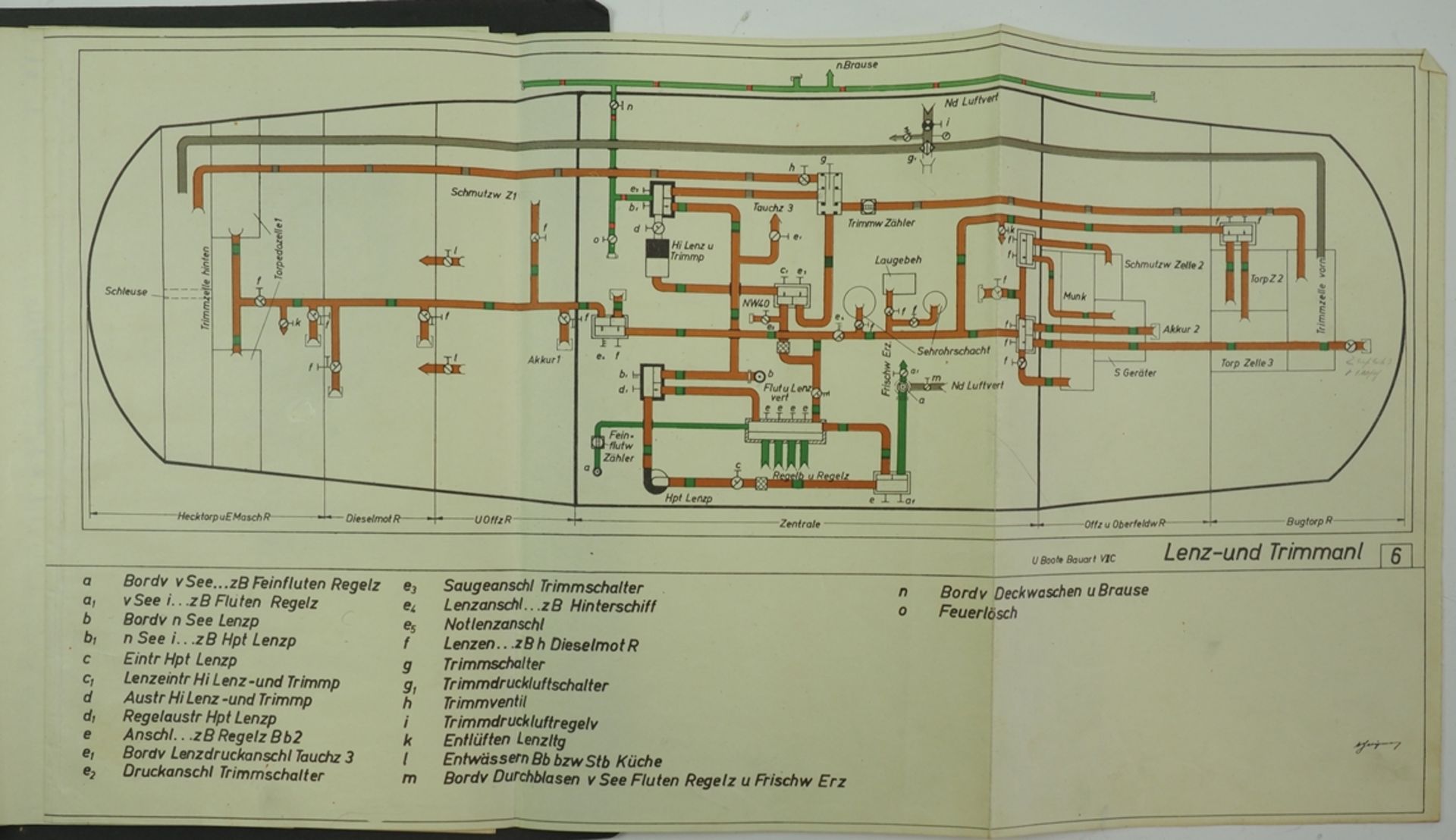 Kriegsmarine: Beschreibung und Betriebsvorschrift für die Flut-, Lenz-, Trimm- und Feuerlöschleitun - Image 3 of 5