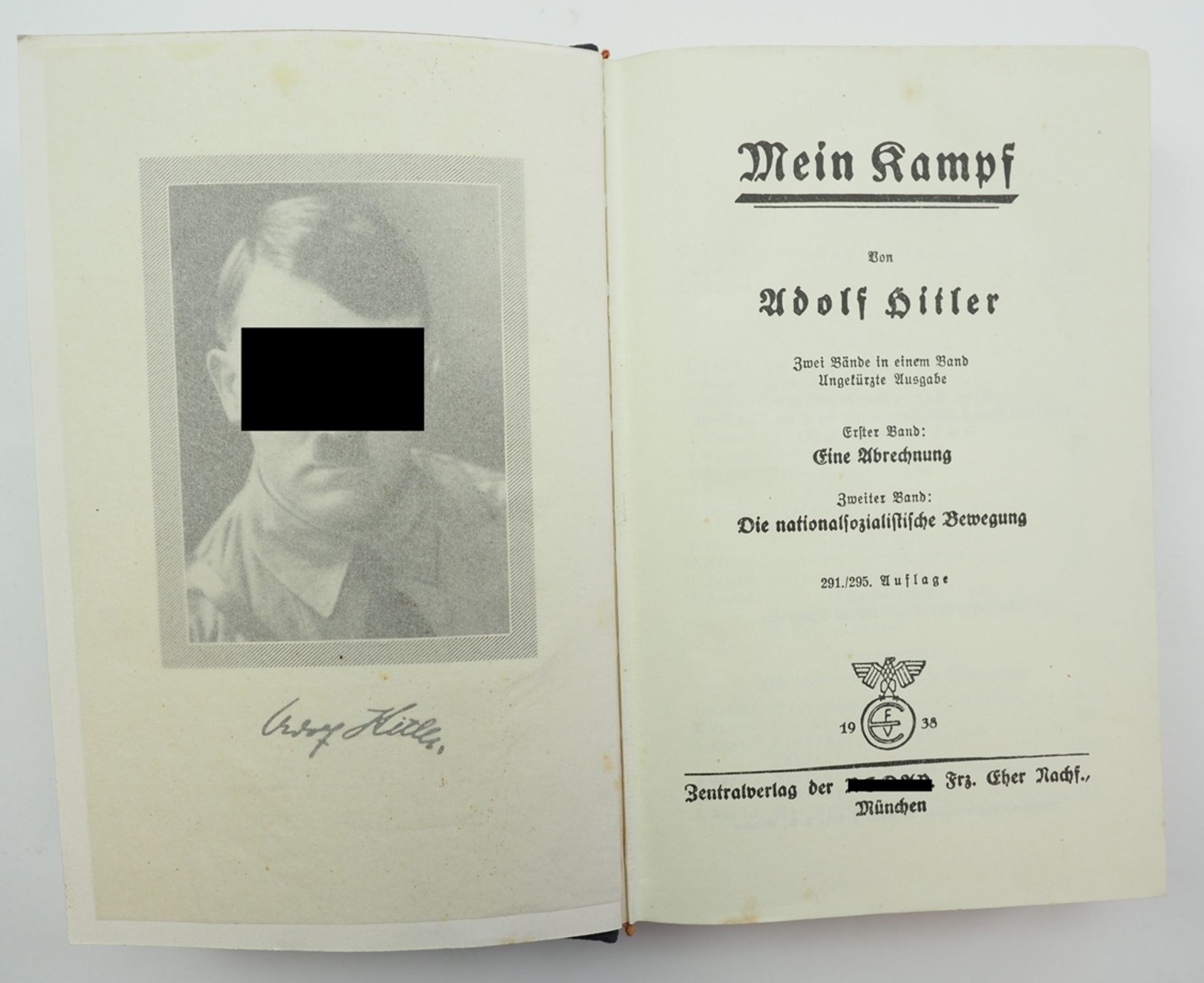 Hitler, Adolf: Mein Kampf - Geschenk der Gemeinde Brockhagen. - Image 4 of 6