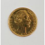 Bayern: 5 Mark, 1877 - GOLD.