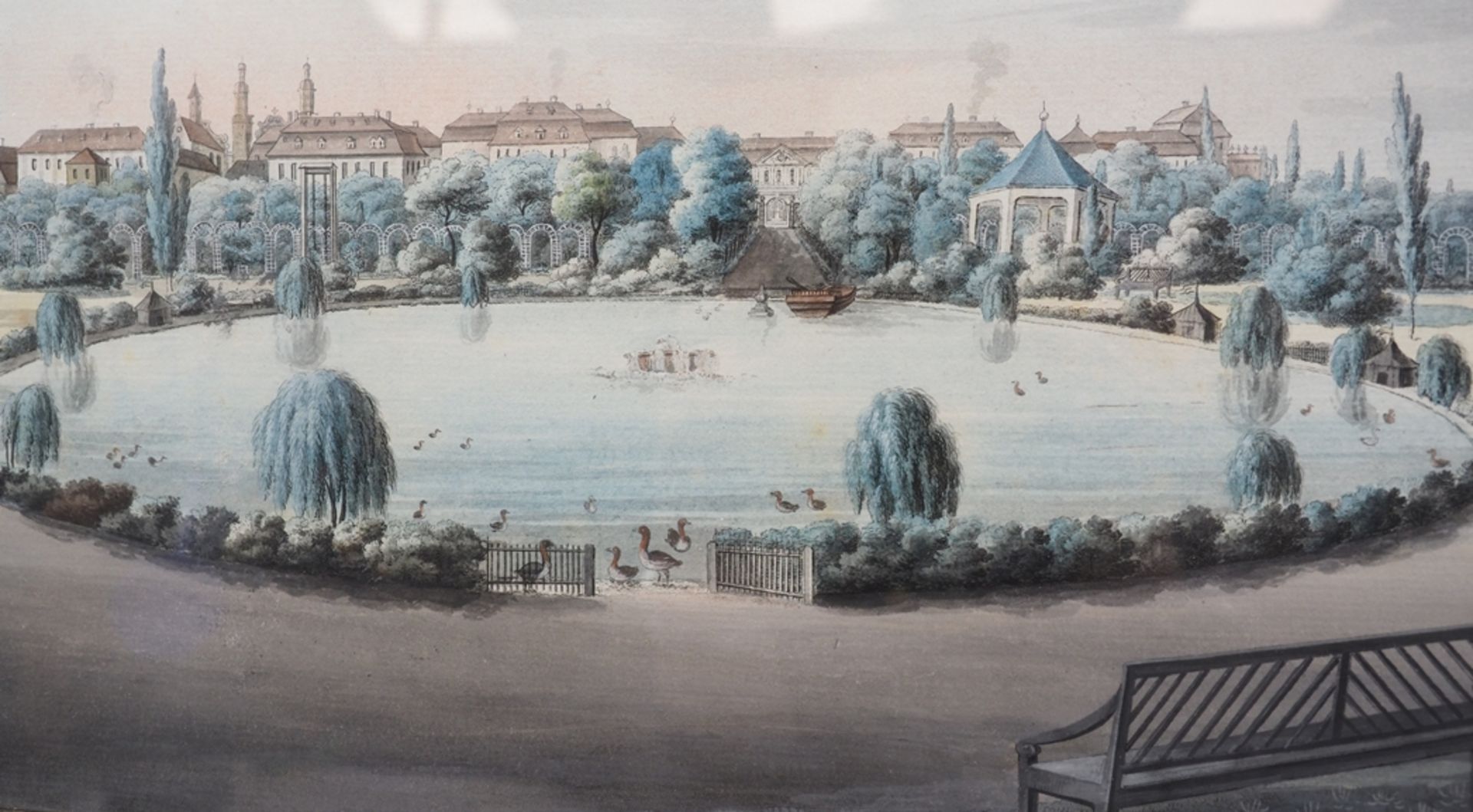 Weber, Friedrich (1765-1811): Das Carrousel nebst dem obern See, Ludwigsburg. - Image 2 of 7