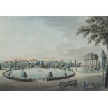 Weber, Friedrich (1765-1811): Das Carrousel nebst dem obern See, Ludwigsburg.