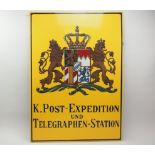 K. Post-Expedition u. Telegraphen-Station, Emaille.