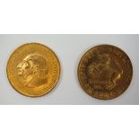 Notmünzen 1923: 10000 u. 50 Mio. Mark.