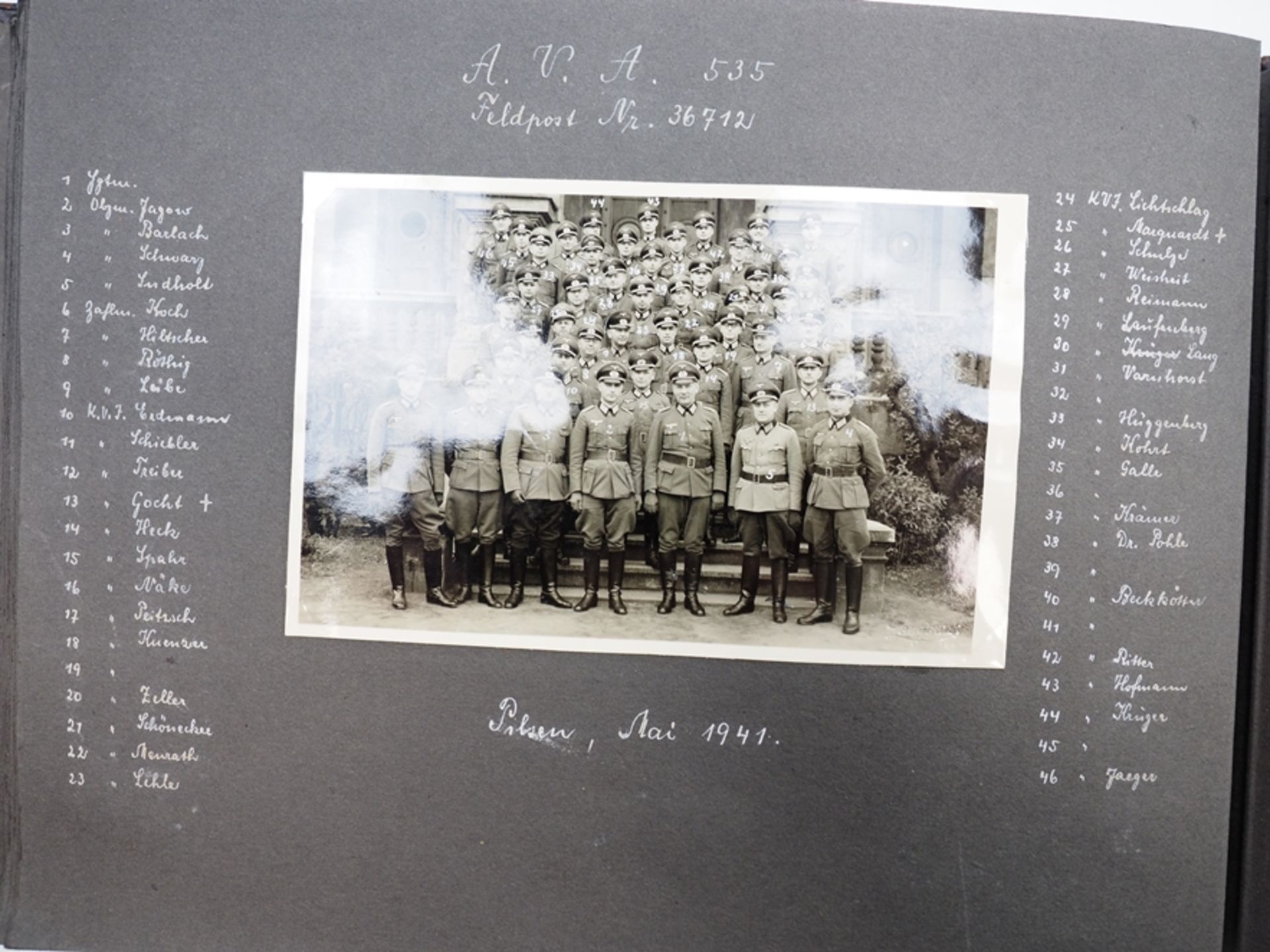 Wehrmacht: Fotoalbum eines Offiziers beim Armee-Verpflegungsamt 535 - Polen. - Image 2 of 7