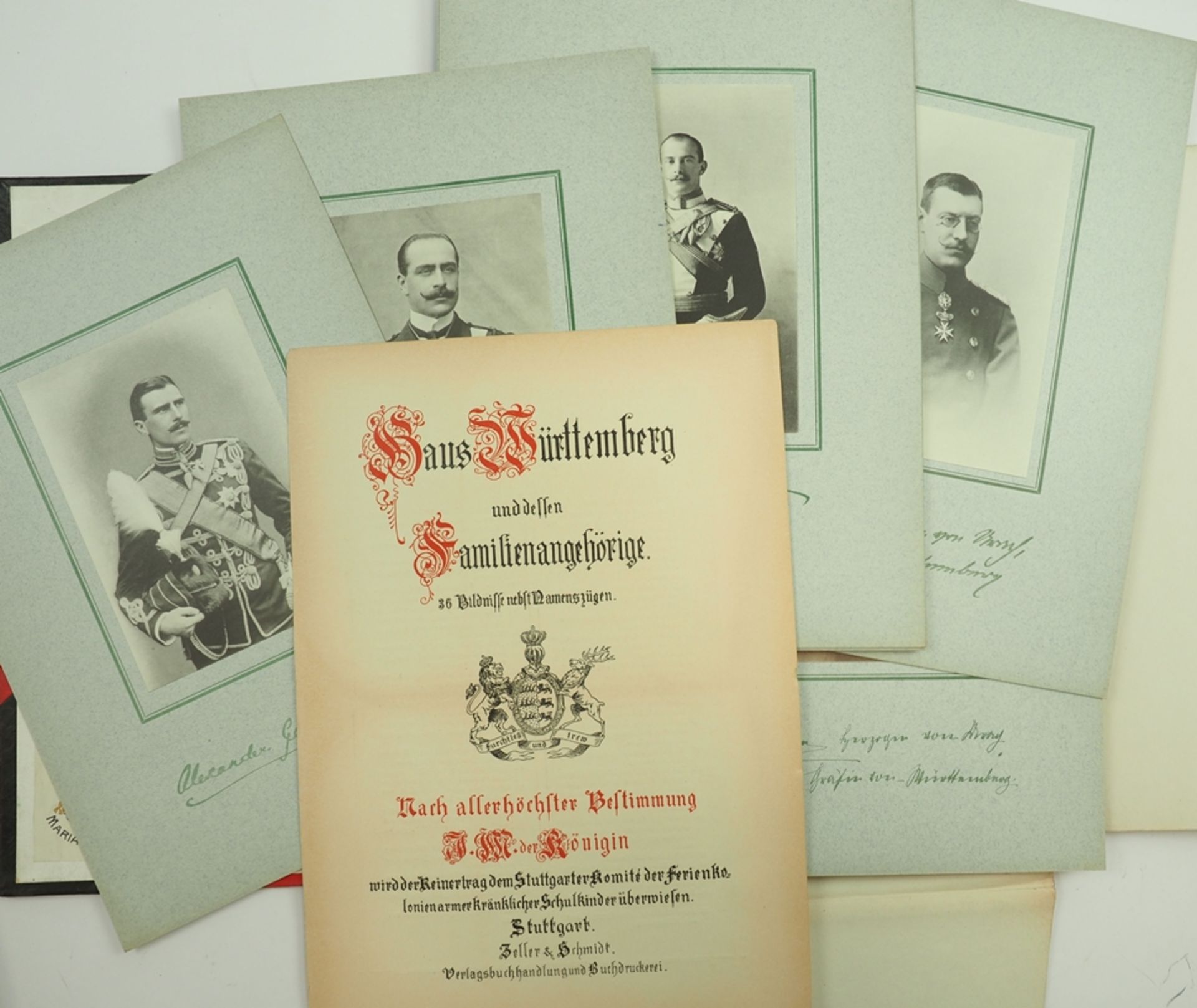 Herzog Robert von Württemberg: Bildmappe "Haus Württemberg und dessen Familienangehörige - Ex Libri - Bild 3 aus 3