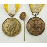 Hannover: Kriegsdenkmünze für die Freiwilligen von 1813 und Langensalza-Medaille.