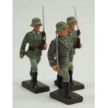 Lineol: Marschierende Wehrmacht Soldaten - 3 Exemplare.
