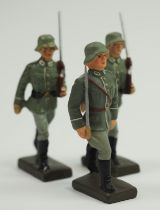 Lineol: Marschierende Wehrmacht Soldaten - 3 Exemplare.