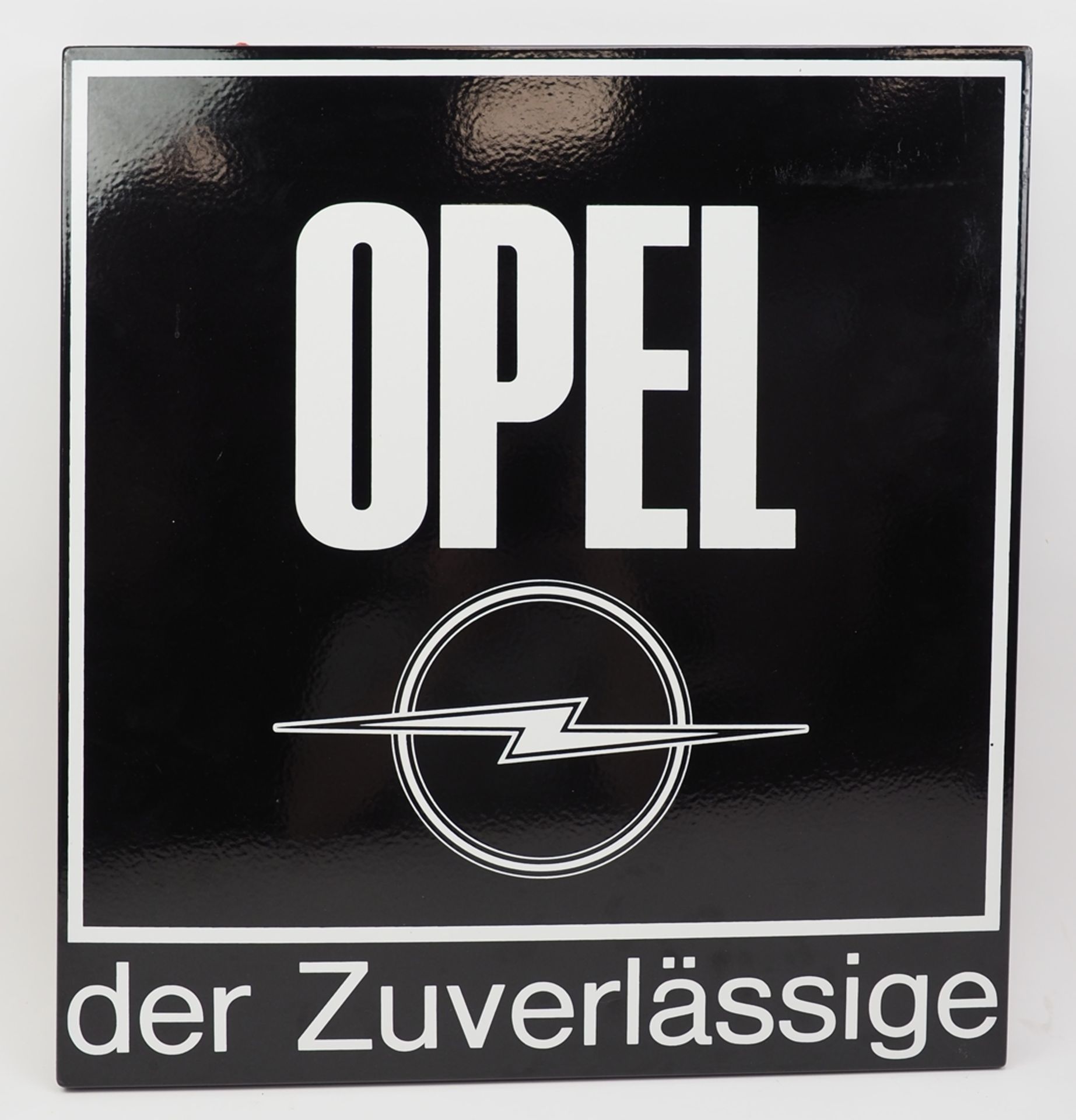 Reklame-Emailleschild: OPEL - der Zuverlässige.
