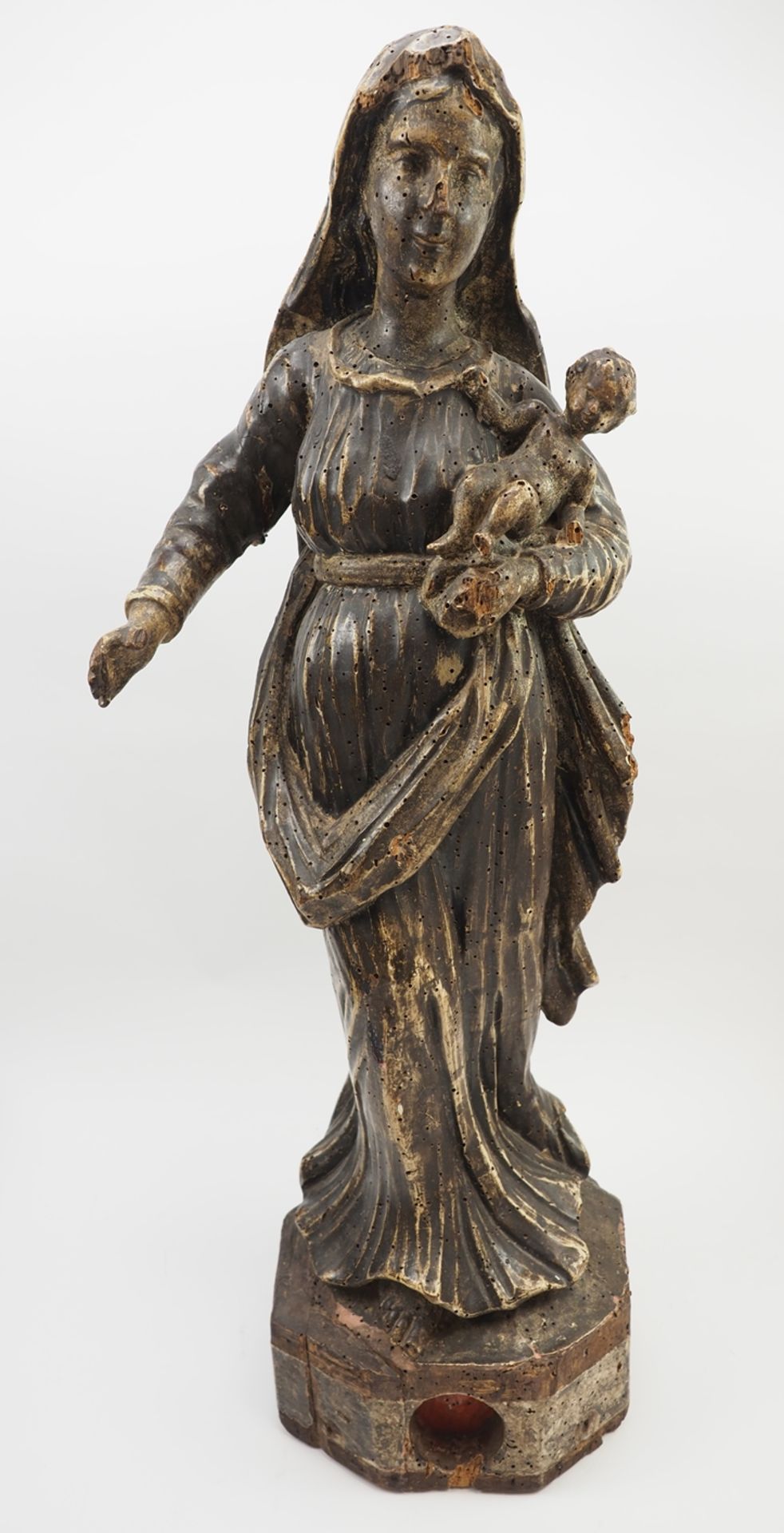 Maria mit Jesusknabe, Holz, 19. Jh.