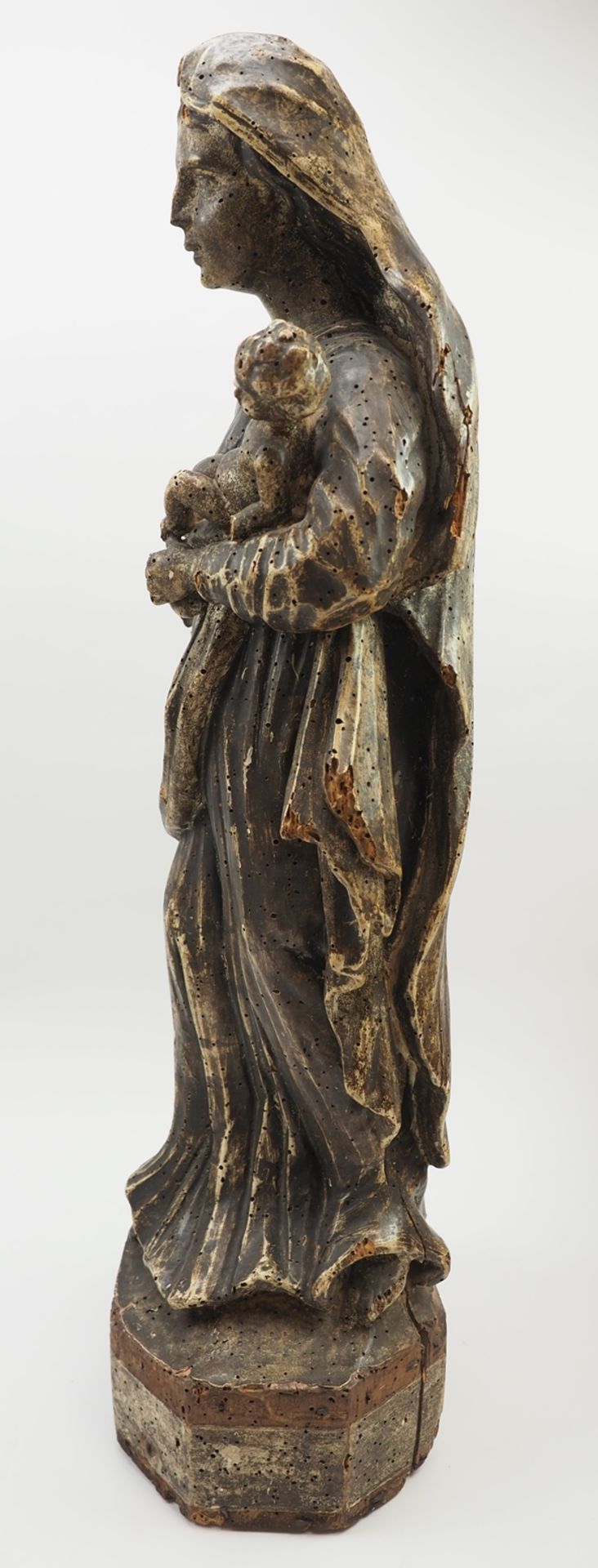 Maria mit Jesusknabe, Holz, 19. Jh. - Image 2 of 6
