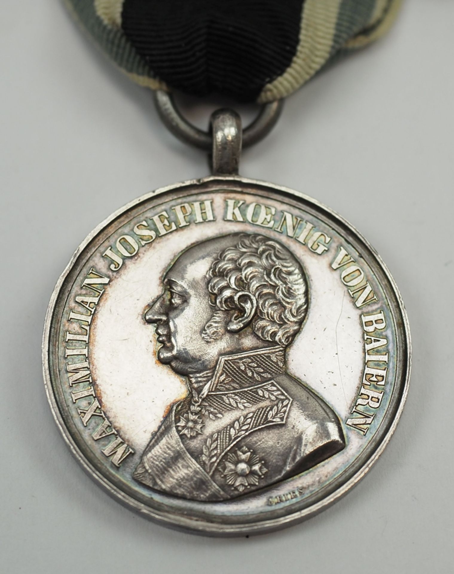 Bayern: Militärverdienstmedaille, Max Joseph I., in Silber. - Image 2 of 3