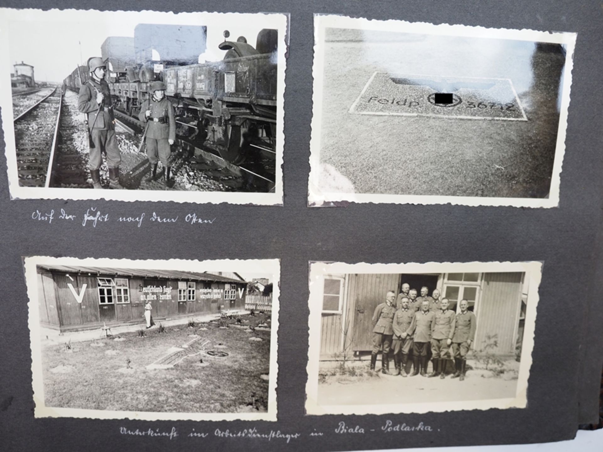 Wehrmacht: Fotoalbum eines Offiziers beim Armee-Verpflegungsamt 535 - Polen. - Image 3 of 7