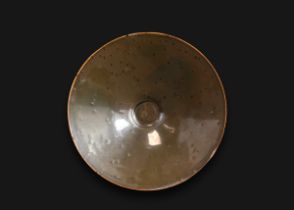 An Extremely Rare Ding Brown Glazed 'Black-Spots' Conical Bowl, probably Northern Song dynasty