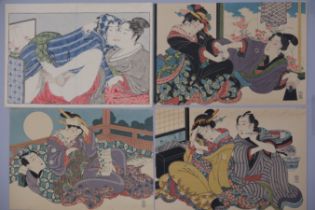 A Set of Japanese Woodblock Prints, Meiji period