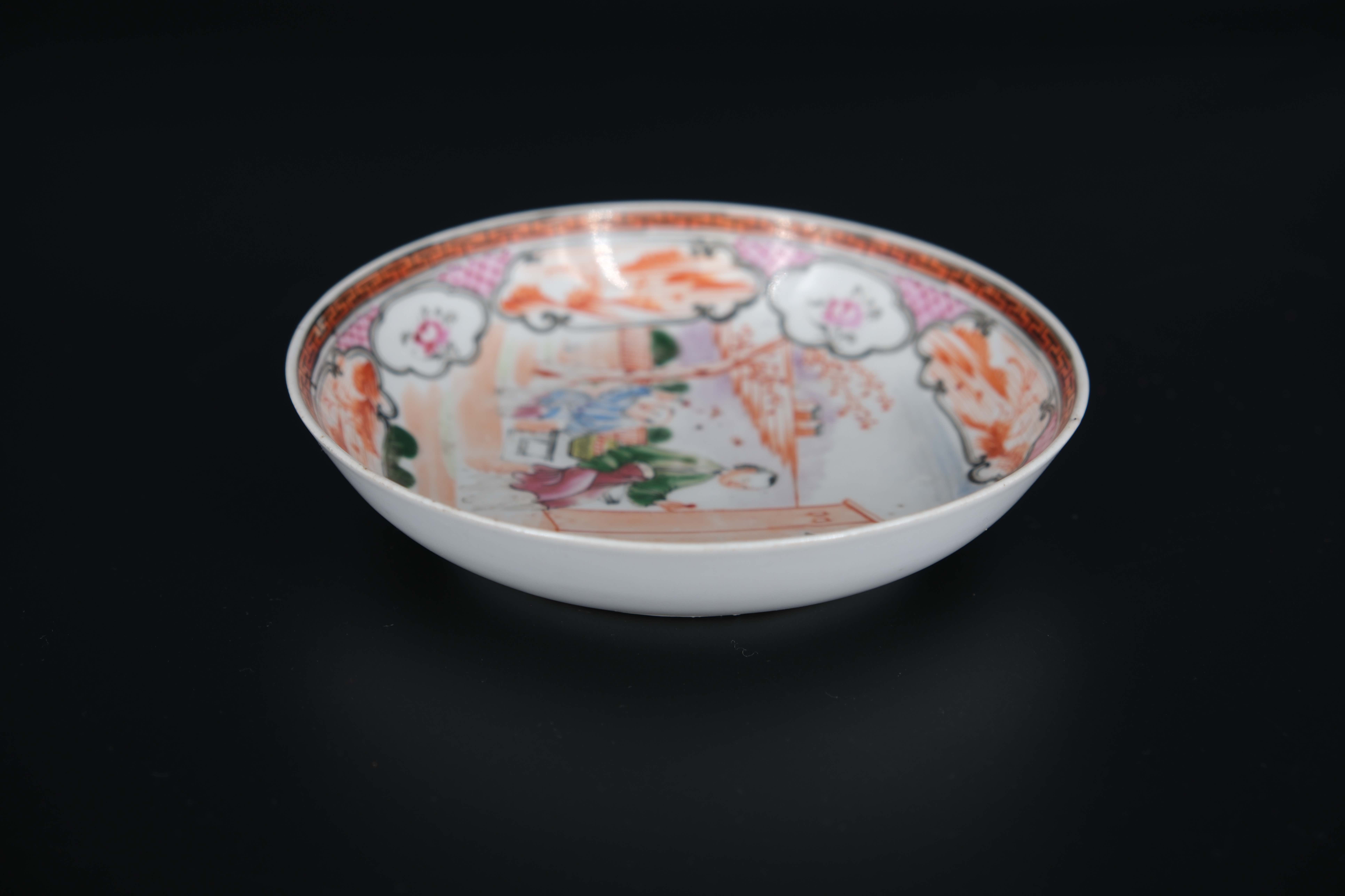 A Group of 'famille rose' Cups and saucers, Yongzheng/Qianlong, including three cups and saucers - Image 24 of 33