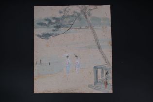 A Japanese Watercolor, Meiji Era.