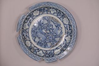 A Yuan-style Blue and White 'Qilin and Phoenix' Dish