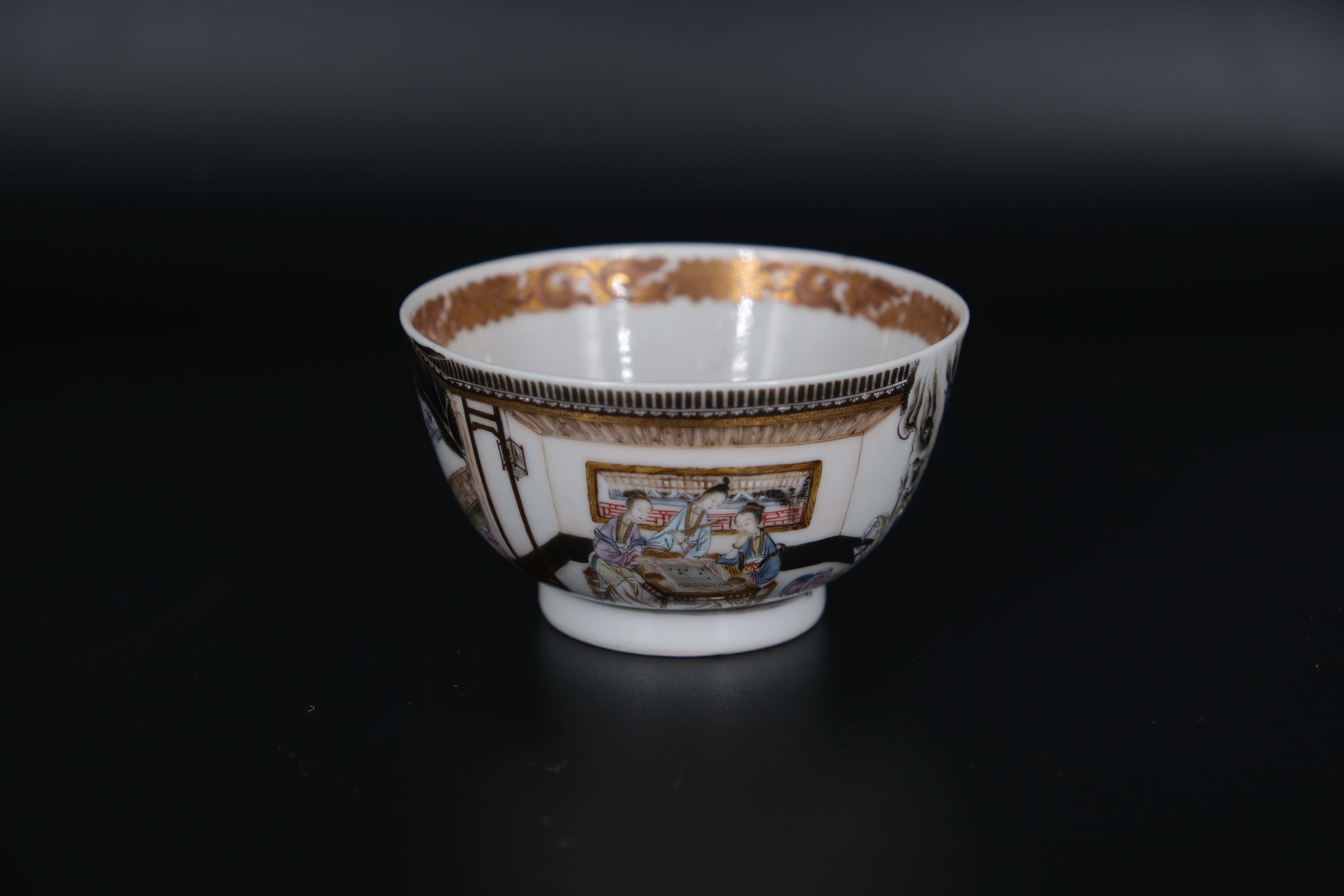 A Group of 'famille rose' Cups and saucers, Yongzheng/Qianlong, including three cups and saucers - Image 16 of 33