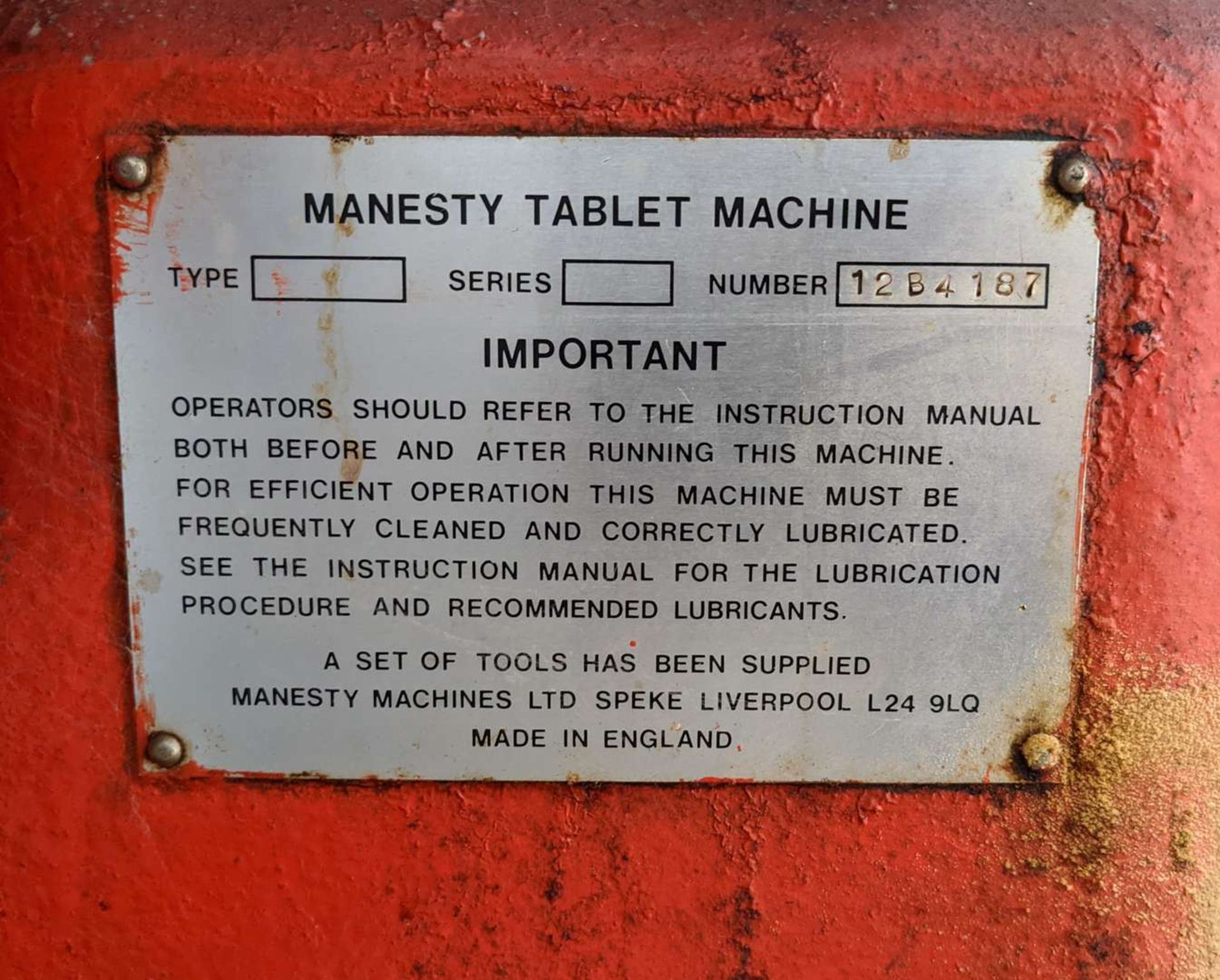 Manesty B4 Tablet Press - Image 4 of 4