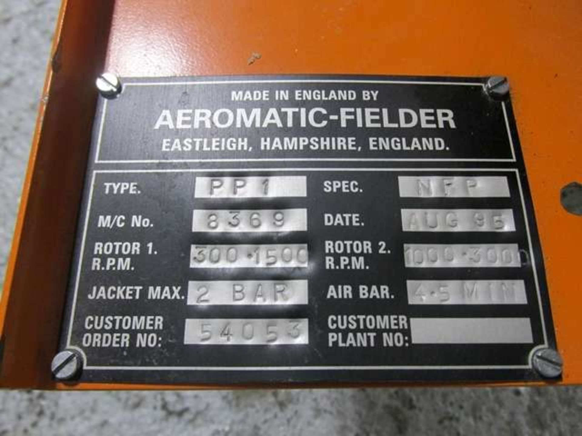 TK Aeromatic Fielder high-shear granulator - Image 10 of 10