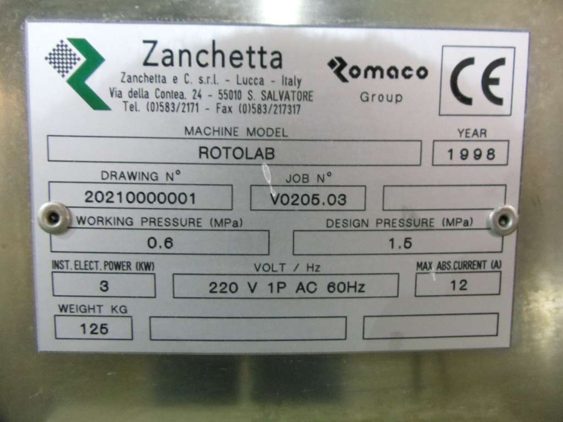 Zanchetta high shear granulating mixer - Image 11 of 11