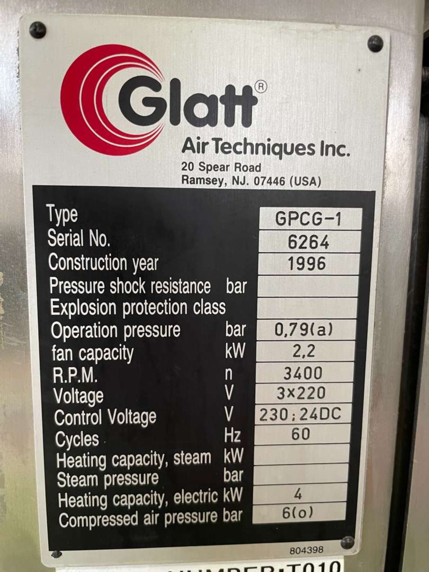 Glatt model GPCG1 stainless steel mobile fluid bed dryer system - Image 4 of 4